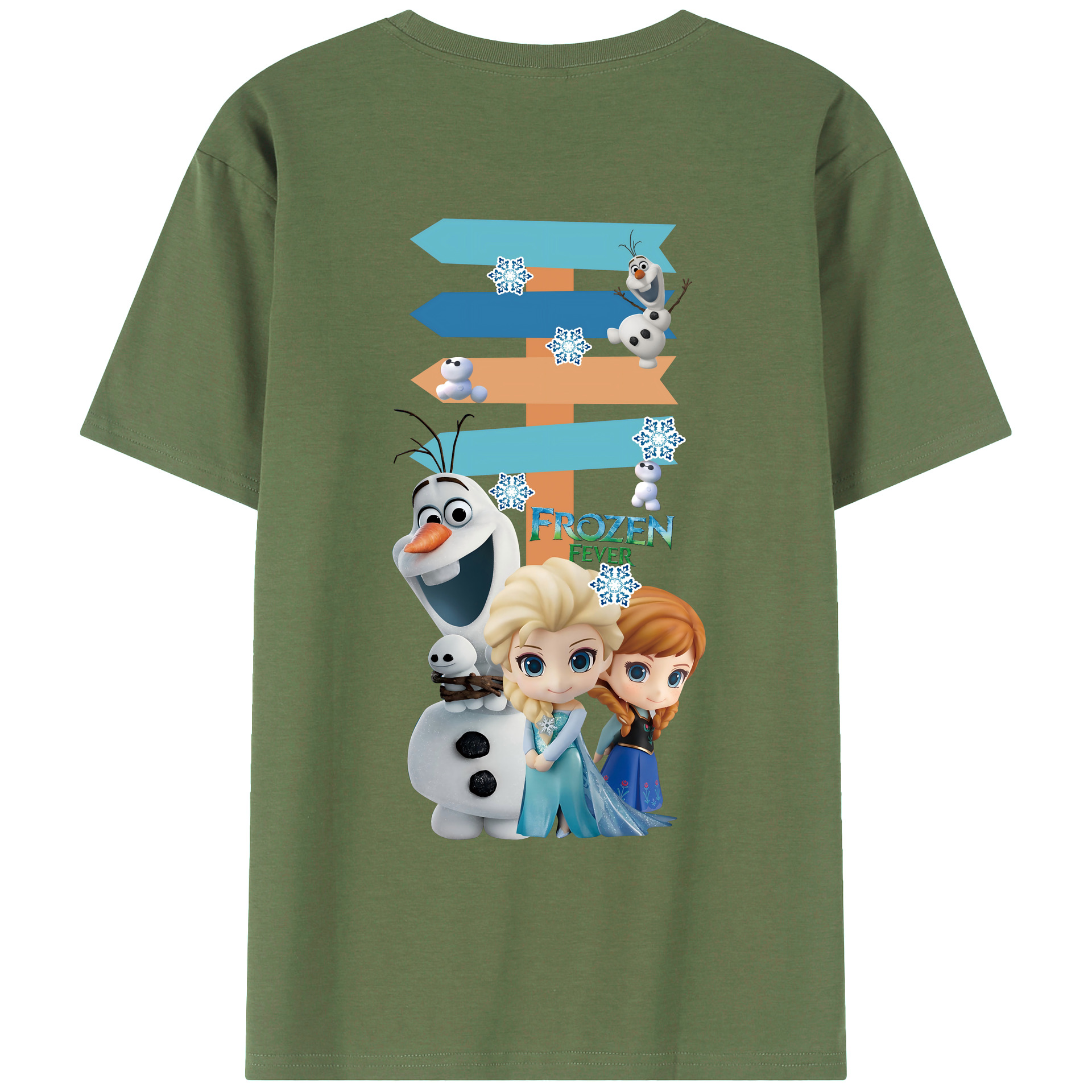 （画像用） アナと雪の女王 アンナ エルサ Frozen Anna Elsa 綿100％ メンズ半袖Tシャツ（バックプリント） 通気性
